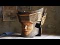Gemini No Saga Helmet Wood Carving Oak Wood 
