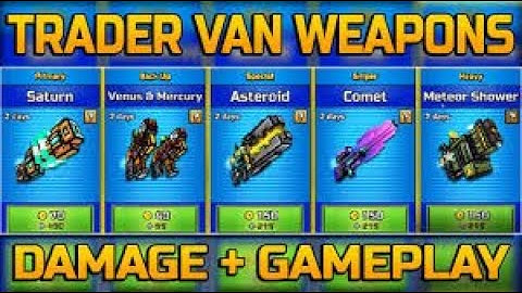 Pixel Gun 3D - Trader Van Weapons Damage Test + Gameplay