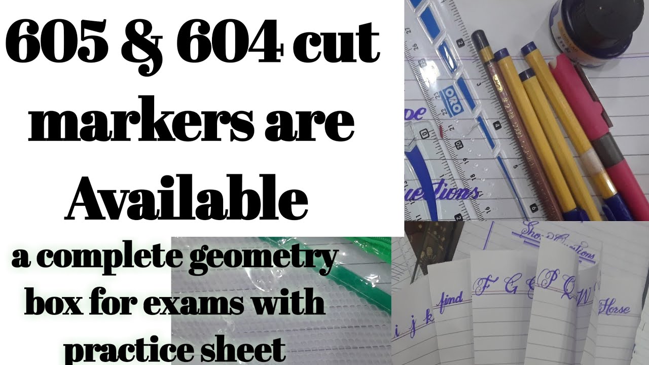 Cut Markers Available With practice Sheets YouTube