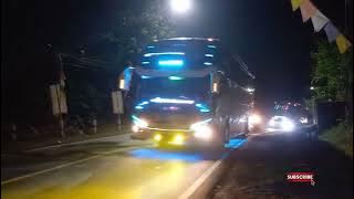 Konvoi Bus Marita Knalpot Spok Spok Bunyikan Telolet Basuri Malam Hari || REALITA BUS71