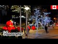 🇨🇦🎄【4K】Vancouver Night Walk - Christmas Big Apple along Burrard Street (December 2020)