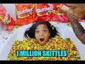 COVERING MY GIRLFRIEND IN 1 MILLION SKITTLES CHALLENGE (EPIC)