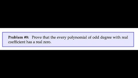 Real roots of an odd degree #polynomials #calculus #continuity #theorems