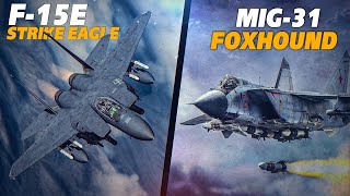 F15E Strike Eagle Vs 2 Mig31 Foxhound |  INTERCEPT | Preview | Digital Combat Simulator | DCS |