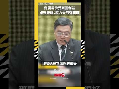 鄭麗君承受兩國利益　卓榮泰曝：壓力大到聲音顫抖｜NOWNEWS