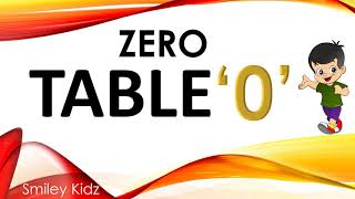 0 TABLE | ZERO TABLE | TABLES | TABLE | MULTIPLICATION TABLE | MULTIPLICATION TABLES | Smiley Kidz
