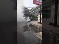 Carro pegando fogo na frente do hospital Adriano jorge