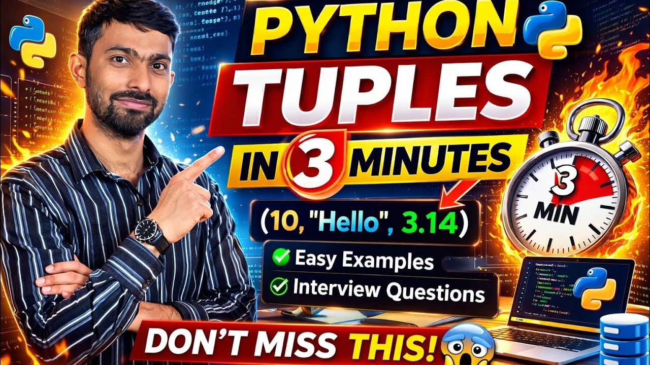 Python tutorial for beginners | Python Tuples Explained in 3 Minutes! π₯ ...