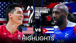 USA ๐บ๐ธ vs CUBA ๐จ๐บ | Highlights | Men's Volleyball World Championship 2025