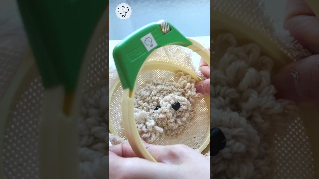 【パンチニードル】🐶 プードルのチャーム　🐶　#パンチニードル#フリーステッチングニードル#handmade#satisfying