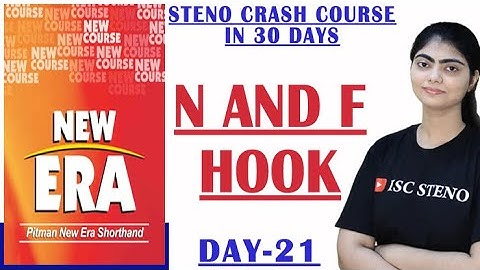 N and F hook | New Era Red Book | Crash Course | SSC Steno Skill Test 2023 | By Janvi Maam