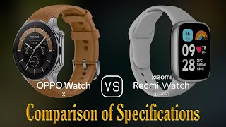 Oppo Watch X vs. Xiaomi Redmi Watch 3 Active: A Comparison of Specifications