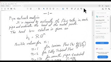 pipe network (Hardy cross) (recorded vedio )