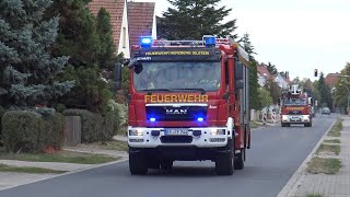 [Kellerbrand Herzberg] Einsatzfahrten Feuerwehren Kreis Elbe Elster + Rettungsdienst