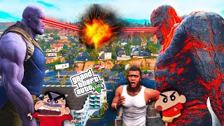 FRANKLIN STEALING THANOS POWERS & SNOW GOD POWERS TO HELP LAVA GOD in GTA 5 ! JSS GAMER