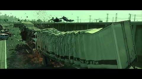 The Matrix Reloaded Truck Collision