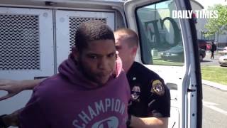 Rashon Sargent is led into court for arraignment on 1st degree murder. The 17 yo is being charged as