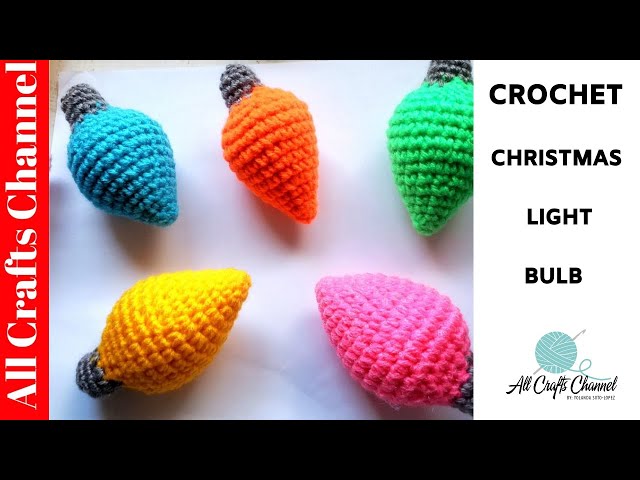 Crochet Christmas Light Bulb - Vintage Christmas 