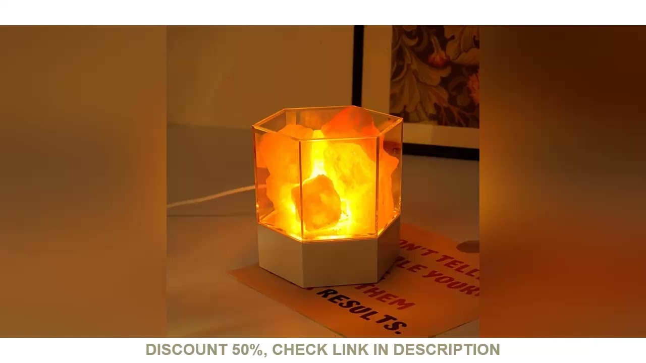 LED Natural Himalayan Crystal Salt Lamp Rock Salt Night Lamp Table Lava Lamp USB Plug Meditation Hom