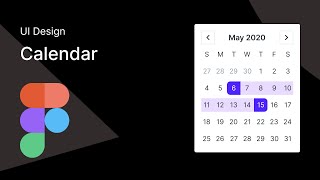 Figma : UI Design : Calendar