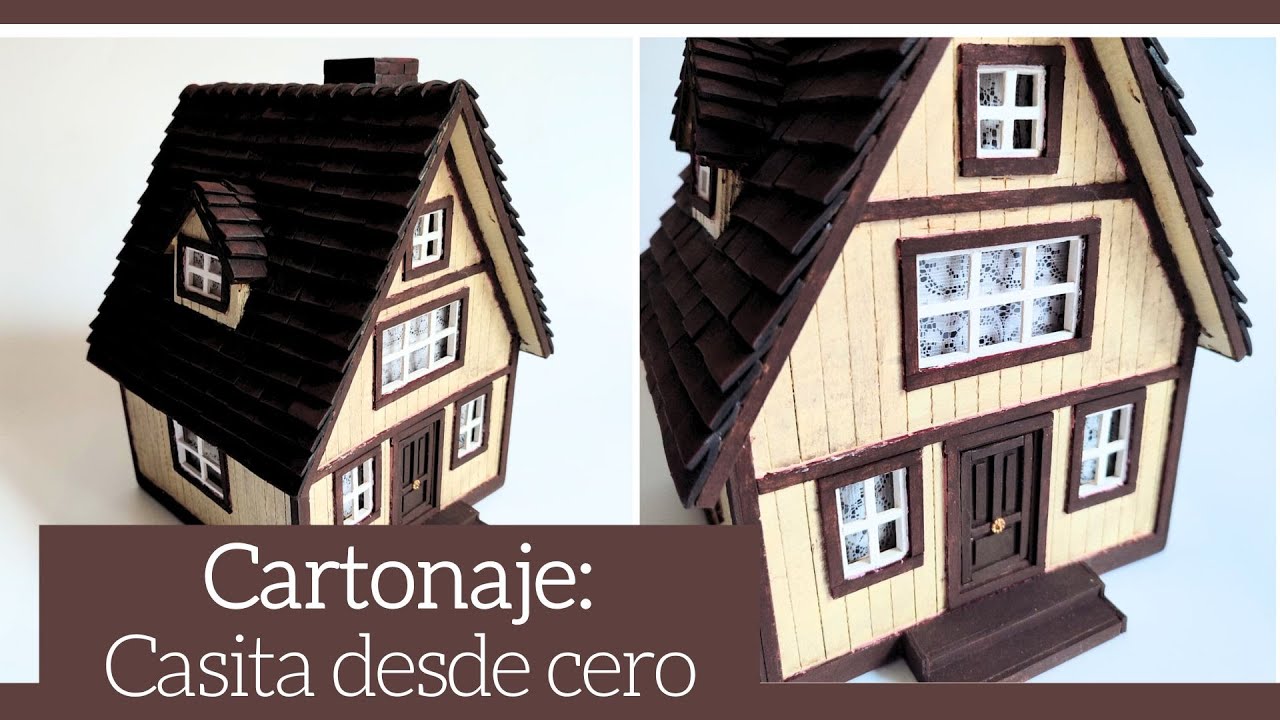CARTONAJE: CASITA DESDE CERO - TUTORIAL | LLUNA NOVA SCRAP
