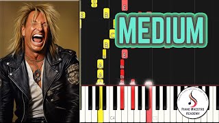 Motley Crue - Without You - Medium Piano Tutorial - Intermediate