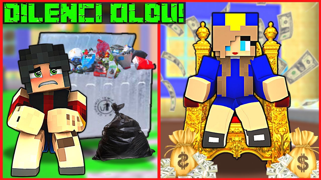 HER ŞEY TERSİNE DÖNDÜ ASLI POLİS ZENGİN, CEREN DİLENCİ OLDU! 😂 - Minecraft