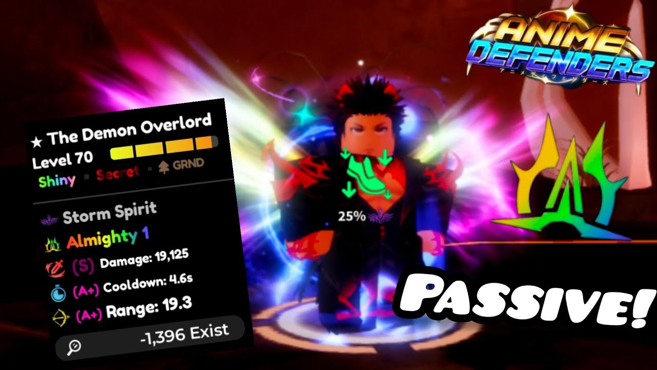 Evolving 0.1% *Shiny* Almighty Demon Lord In Anime Defenders! - YouTube