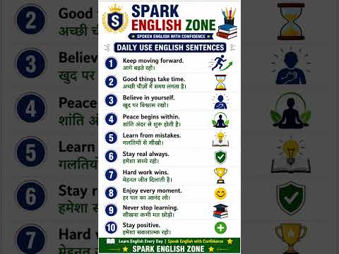 Daily Use English Sentences | Spoken English | Spark English Zone 📚🗣️