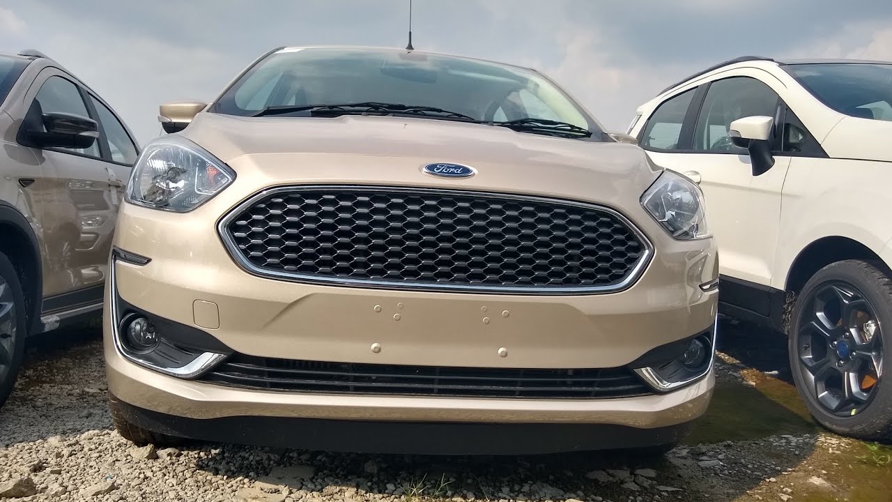 New Ford Aspire White Gold Color - First Walkaround Video !!