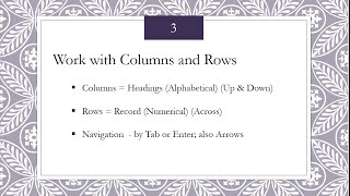 Example 3 - Work with Columns & Rows