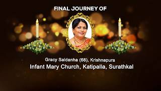 Resting in the Arms of Jesus │Gracy Saldanha (68), Krishnapura, Surathkal