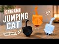Origami Jumping Cat 🐱 | Easy Paper Toy Tutorial