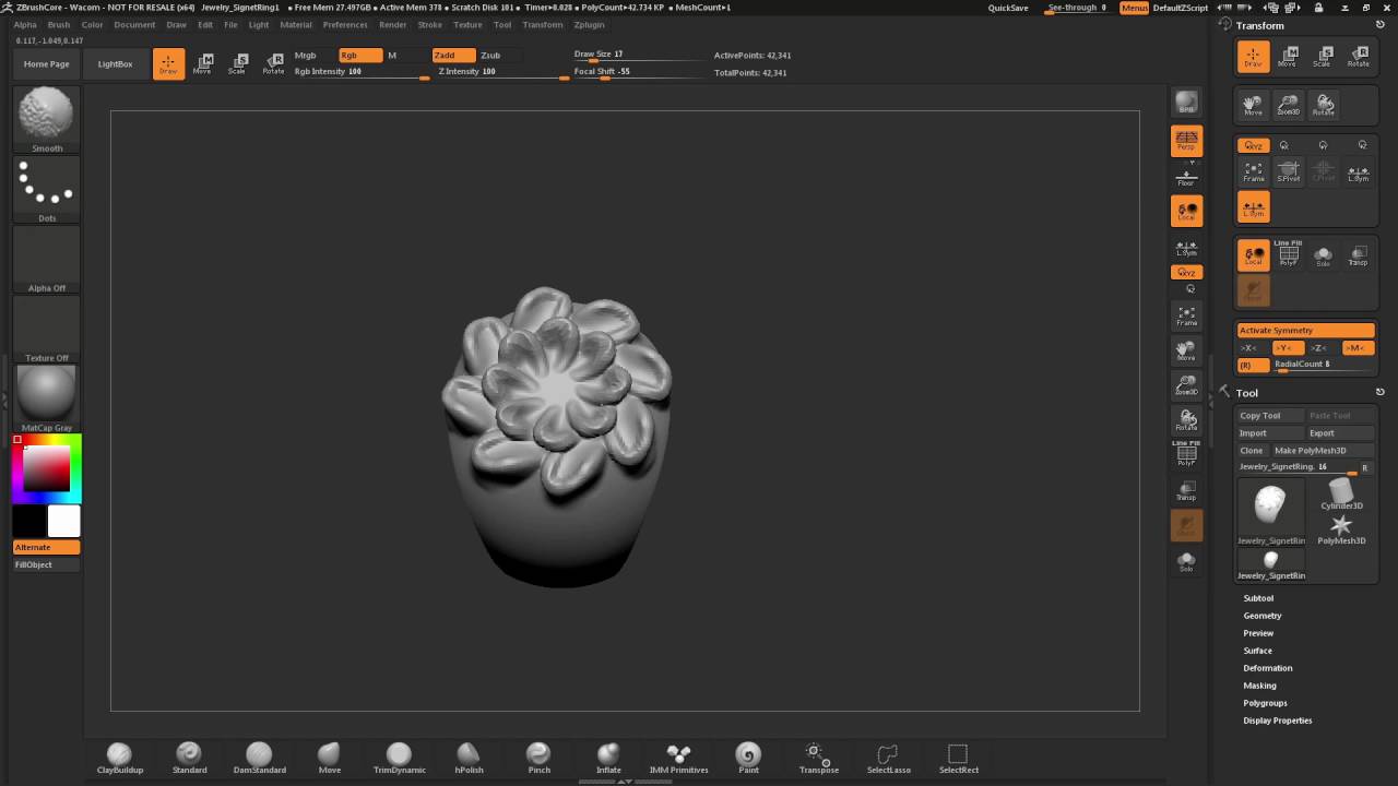 fix symmetry in zbrush core