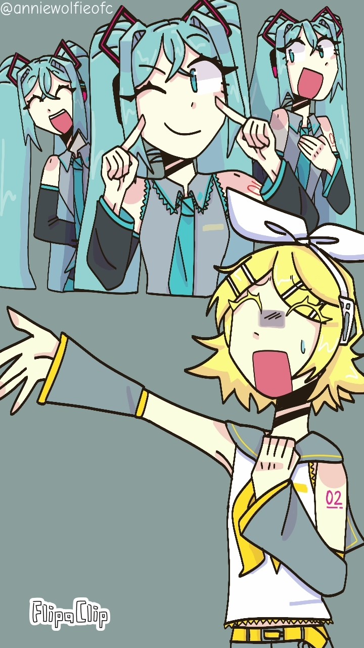 おk、緑は、敵だ 💚 (ok, green is the enemy) 💚 Kagamine Rin and