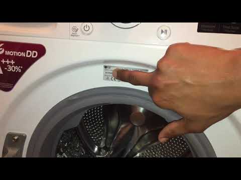 Find the date of manufacture on LG washer