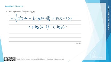 VCAA Mathematical Methods 2010 Exam 1 - Question 2