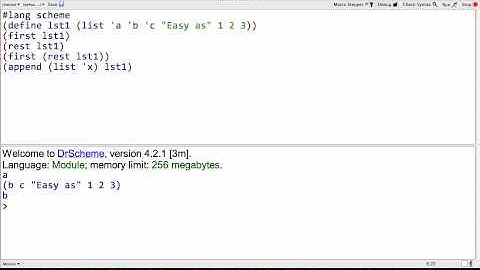 Scheme Tutorial 4 - Lists and Structures (Part 1)