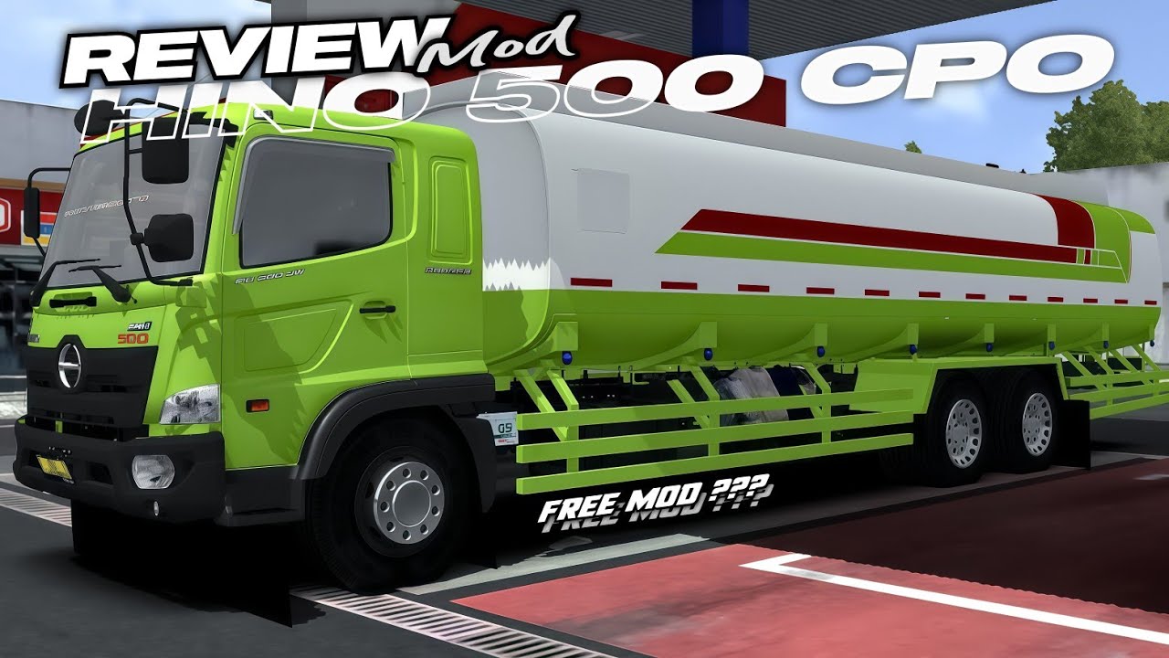 Review&Share || mod bussid truck hino 500 euro 4 series tangki cpo