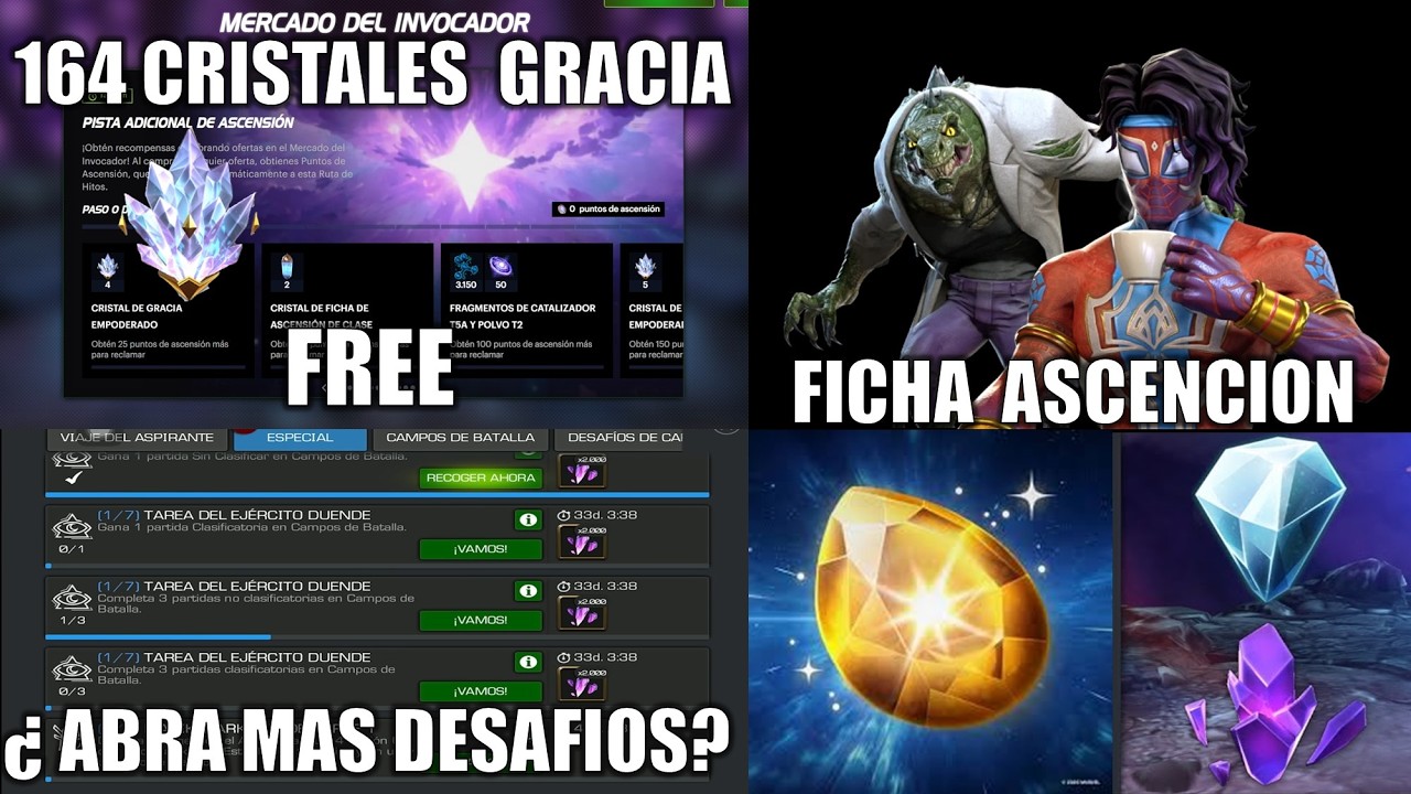 164 CRISTALES DE GRACIA POTENCIADO GRATIS| ¿NUEVOS DESAFIOS EVENTO MAGIK?|ASCENCION PAVIR Y MAS MCOC
