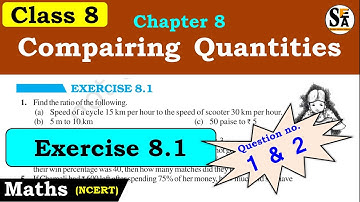 Exercise 8.1 | chapter 8 | Comparing Quantities| class 8 | Maths| NCERT