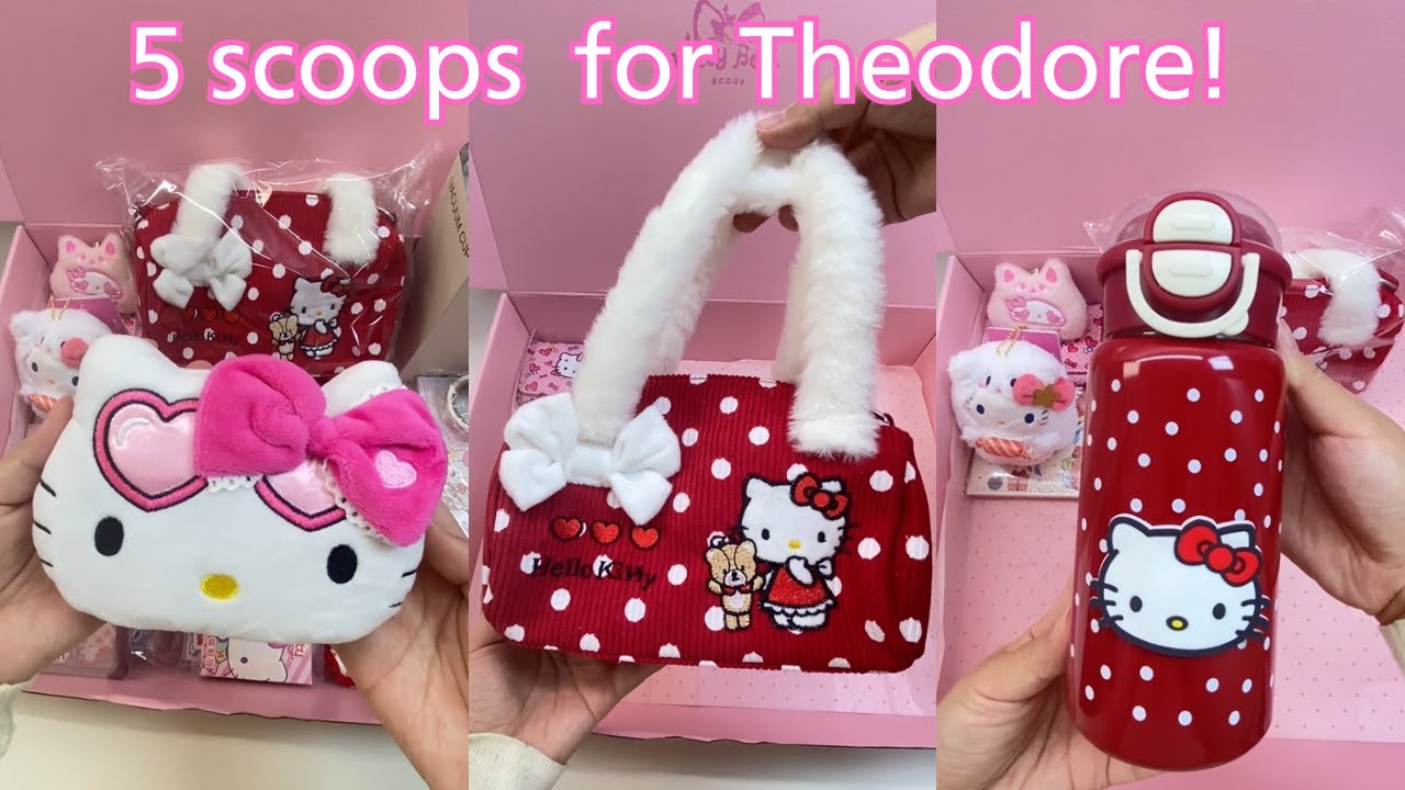 5 scoops order for Theodore! She likes hello kitty and red
