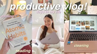 PRODUCTIVE VLOG!  days in my life: grocery shopping, reading, cleaning, etc