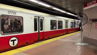 MBTA Red Line Old Train UTDC 01722 Mixed Set Departing South Station 