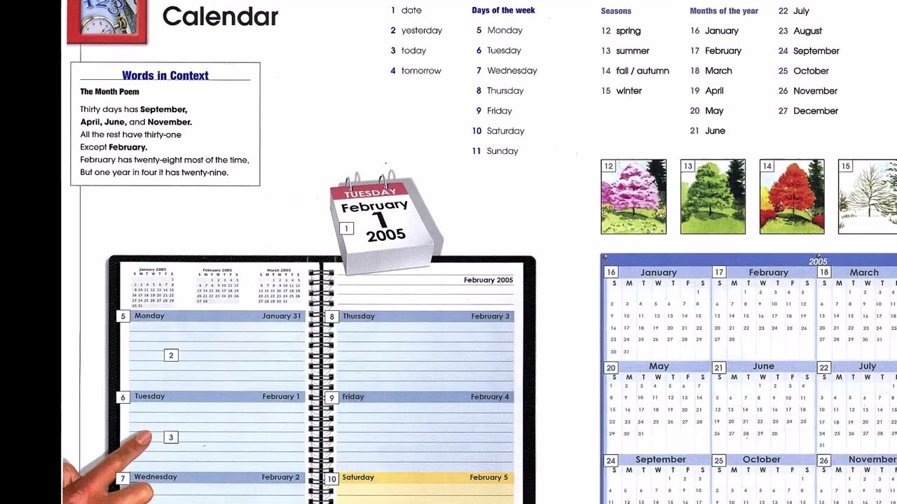 Heinle Picture Dictionary: 1 Basic Words - Calendar