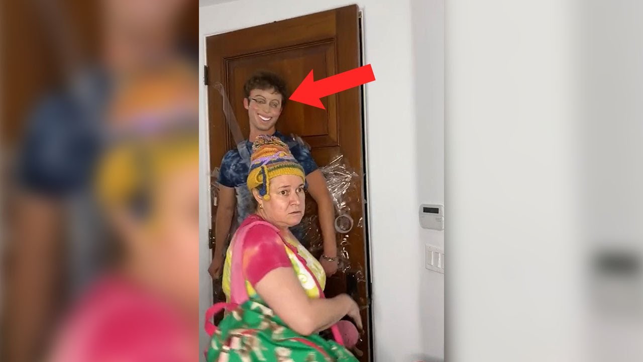 I WAS TAPED ON THE DOOR 😂 