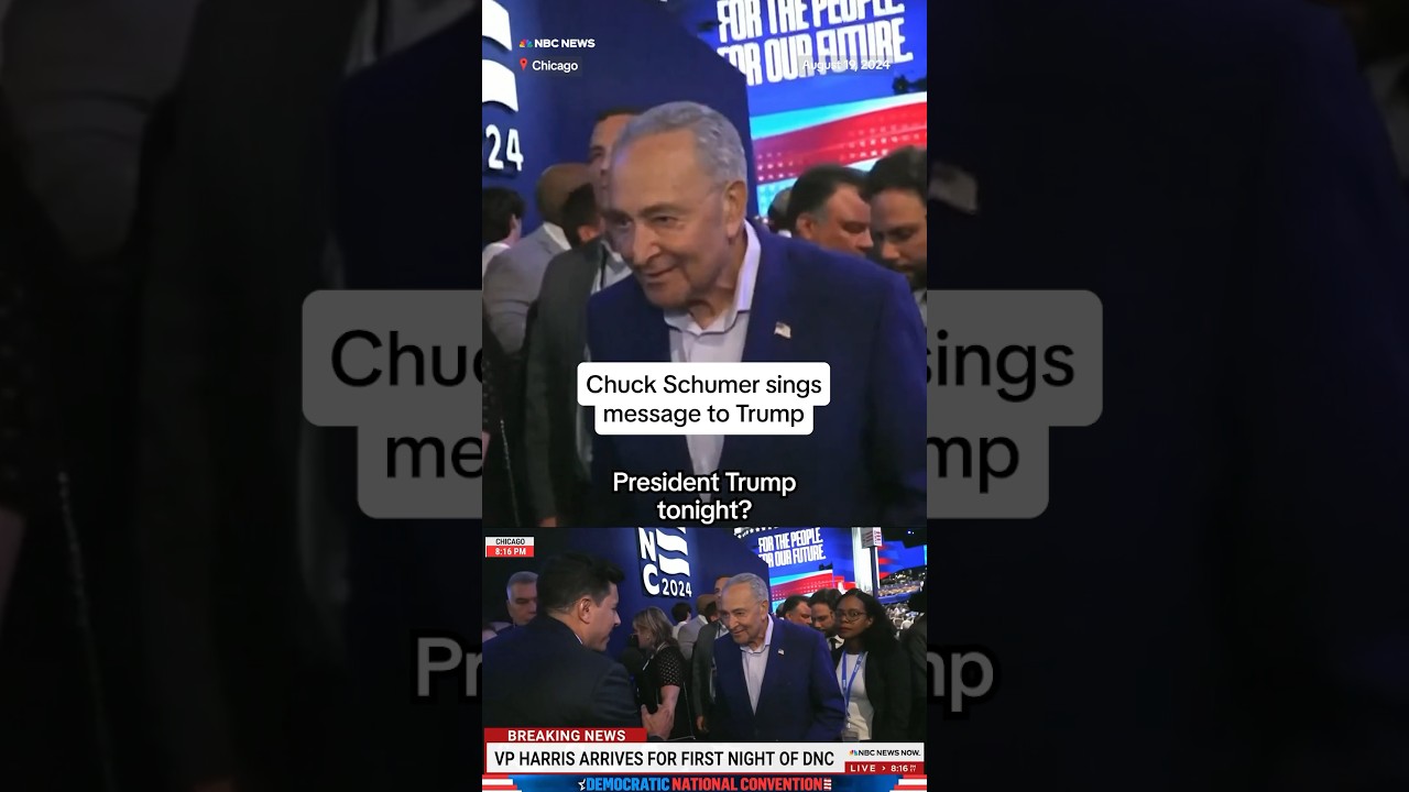 Chuck Schumer sings message to Trump Chuck Schumer sings message to Trump