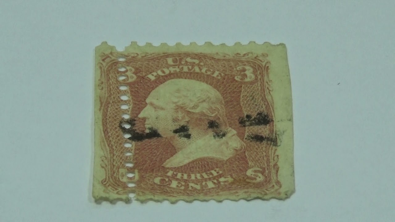 Seven 1867 Washington 3 cent Stamp + 1 YouTube