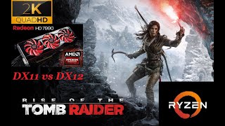 Rise of the Tomb Raider Benchmark 1440P - DX11 vs DX12 | HD 7990 | R7 5800X