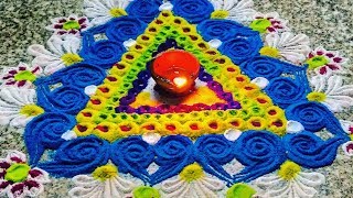 Beautiful Easy Latest New Rangoli Designs Tricks/ Beautiful Rangoli Design